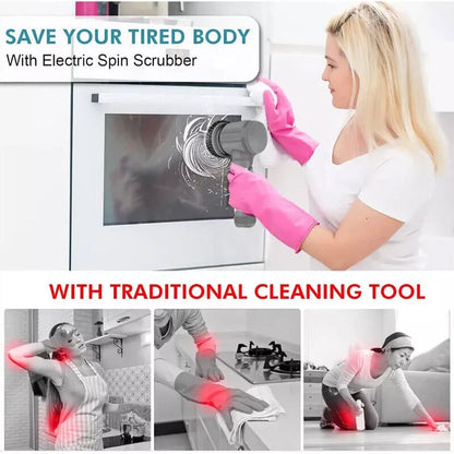 SwiftScrub 8-in-1 Electric Spin Scrubber